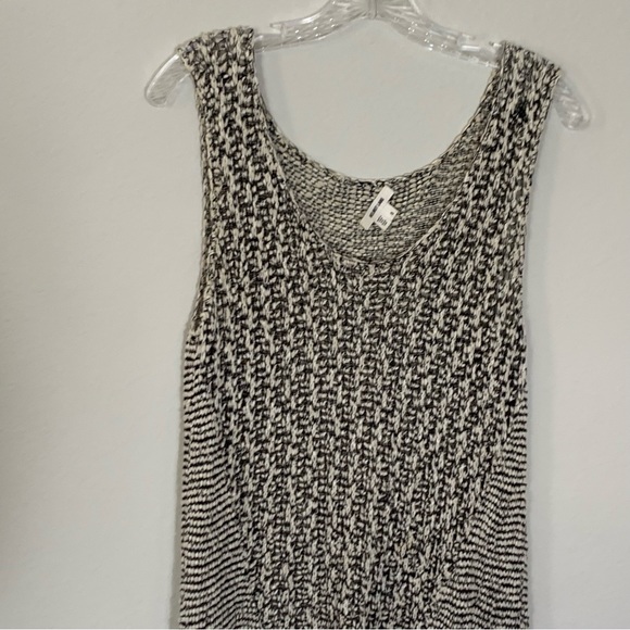 Helmut Lang Knit Linen Blend Sleeveless Scoop Neck Hi-Low Hem Top size Small - Picture 2 of 11